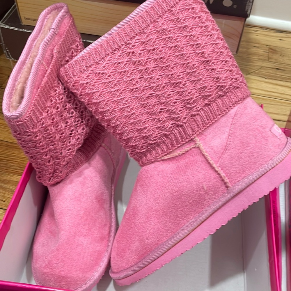 Corkys Ugg Inspired Pink Boots.